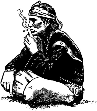 Indian Smokingのイラスト素材