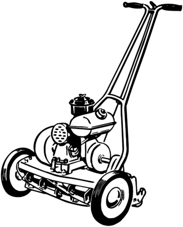 Gas Lawn Mowerのイラスト素材
