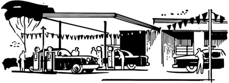 Gas Stationのイラスト素材