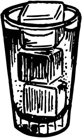 Glass With Ice Cubesのイラスト素材