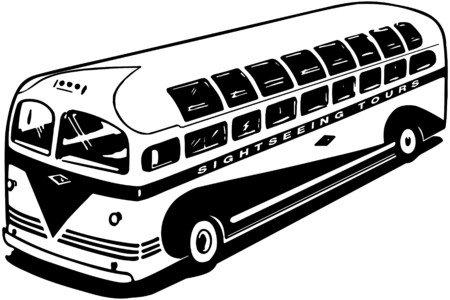Modern Tour Busのイラスト素材