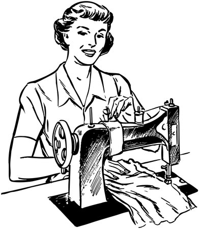 Lady Sewingのイラスト素材