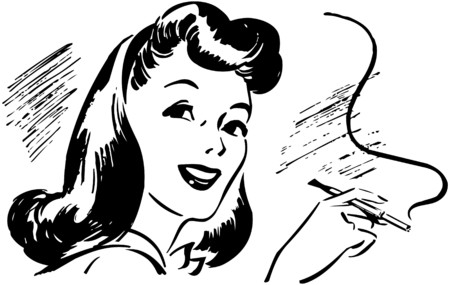 Lady With Cigarette Holderのイラスト素材