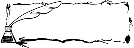 Quill Pen Ink Frameのイラスト素材