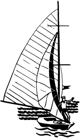 Solo Sailboaterのイラスト素材
