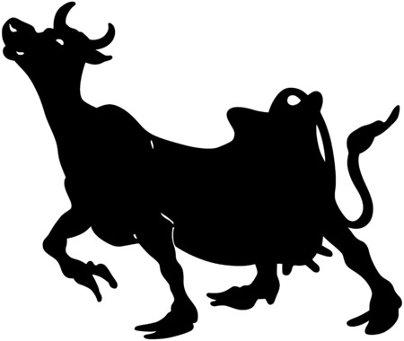 Moo Cow Silhouetteのイラスト素材