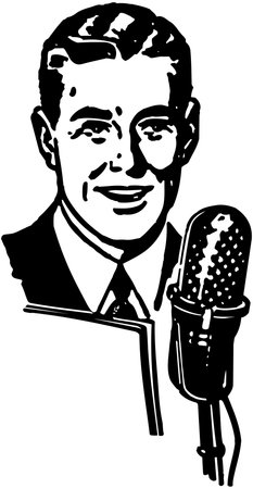 Radio Announcerのイラスト素材