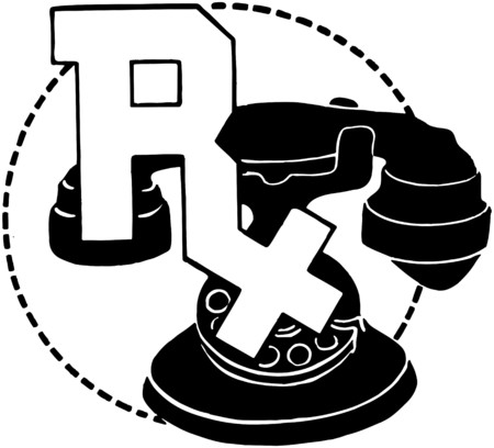 RX Symbol On Telephoneのイラスト素材