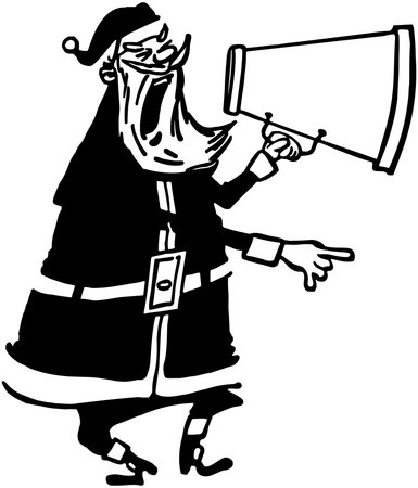Santa With Megaphoneのイラスト素材