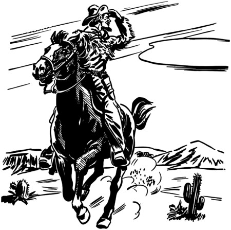 Sheriff On Horseのイラスト素材