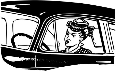 Woman Driverのイラスト素材
