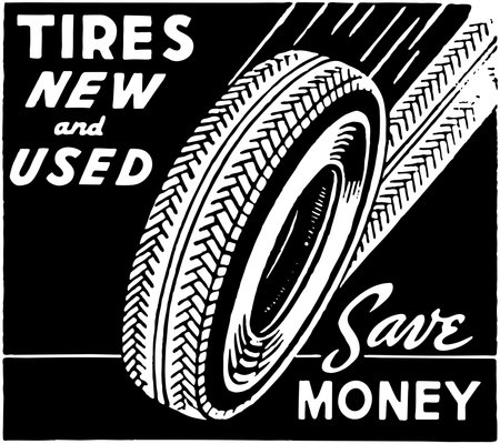 Tires New And Usedのイラスト素材