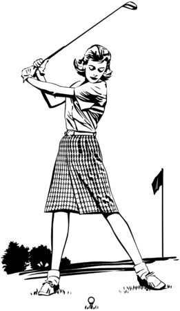 Woman Golfer 2のイラスト素材