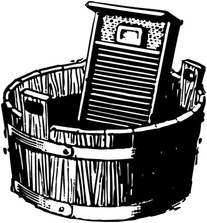 Washboard And Bucketのイラスト素材