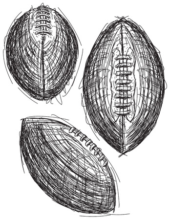 Football sketchesのイラスト素材