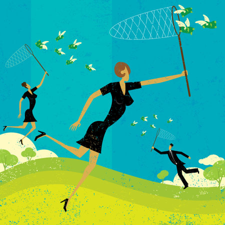 Chasing Dollarsのイラスト素材