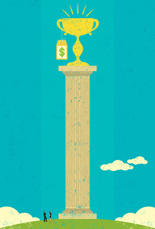 Price of Success
Business people looking at the high cost of achieving their goal.のイラスト素材