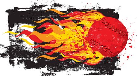 Flaming Red Fastballのイラスト素材