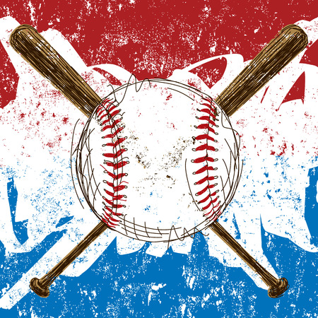 Baseball Flag backgroundのイラスト素材