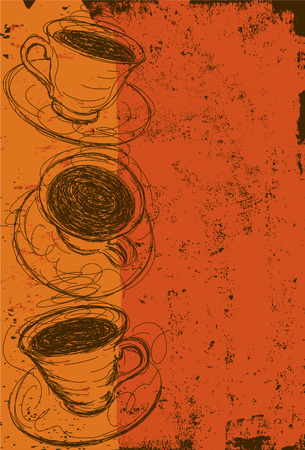 Coffee cupsのイラスト素材