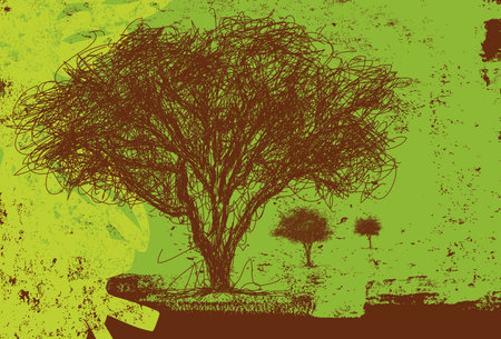 Sketchy treesのイラスト素材