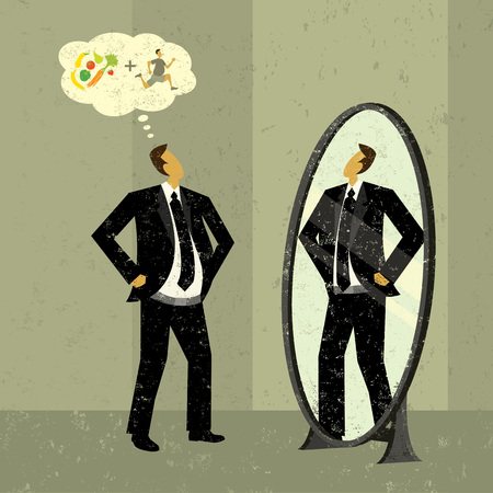 Imagining a slimmer figureのイラスト素材