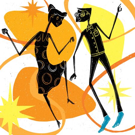 Dancing with two left feetのイラスト素材