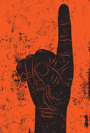 Number one hand signのイラスト素材