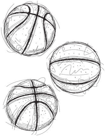 Basketball sketchesのイラスト素材