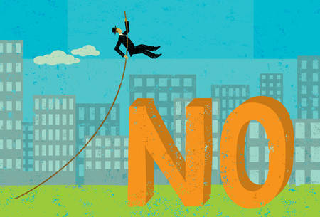 Getting past Noのイラスト素材