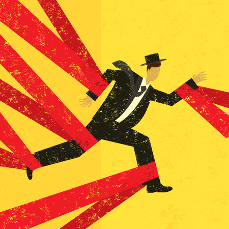 Caught in Red Tapeのイラスト素材