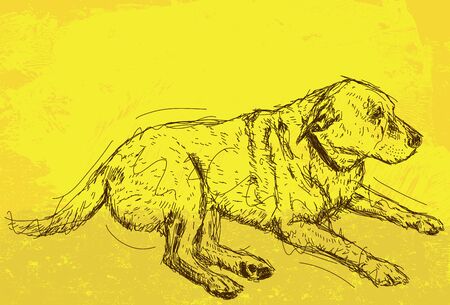 Resting Dogのイラスト素材