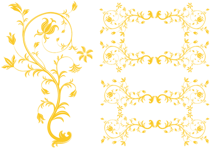 Golden Floralsのイラスト素材