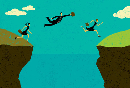 Grass is greener on the other sideのイラスト素材