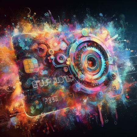 cbdc virtual currency and crypto digital money credit debit card concept graphic generative ai artの素材