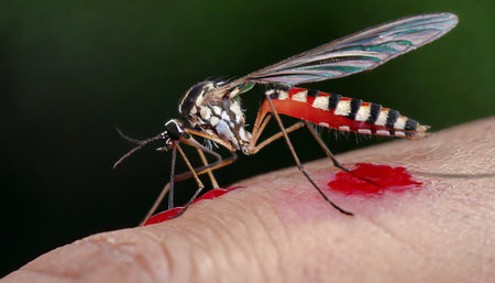 close up macro shot of mosquito Culicidae insect generative ai artの素材