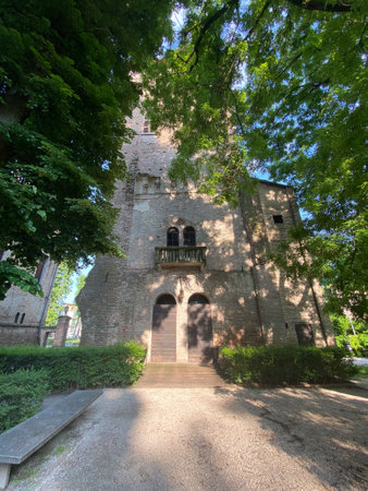 Corte dei Rossi medieval structure in Parma , italyの写真素材