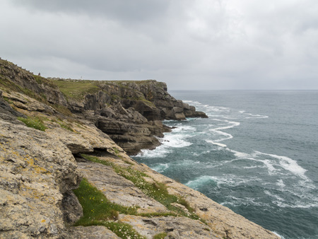 Cliffs on the Cantabrian coast in Spainの写真素材