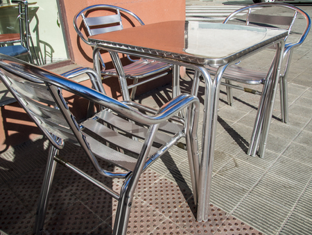 Bar table and chairsの写真素材