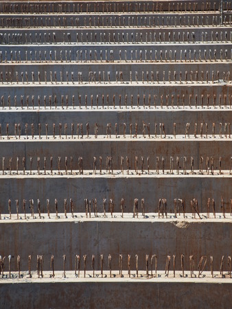 Formwork in the construction of the foundations of a buildingの写真素材