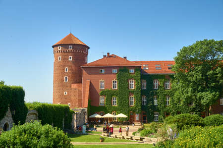 The Wawel Castle is a castle residency located in central KrakÃ³w, Polandのeditorial素材