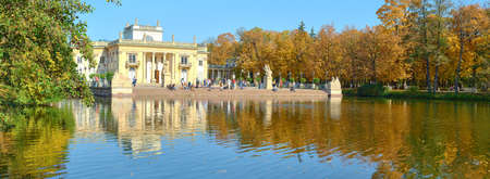 Palace on the Island in the Royal Lazienki park. Panoramaのeditorial素材
