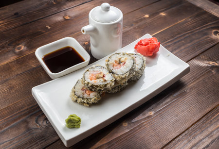 Fried sushi, hot rollの写真素材