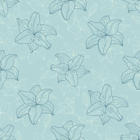 Vintage floral seamless pattern. Vector.のイラスト素材