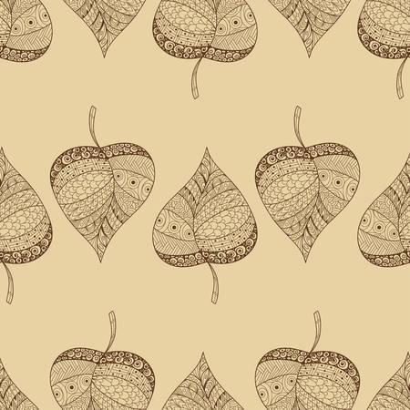 Autumn seamless pattern with leafのイラスト素材