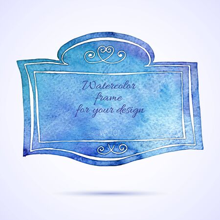 Vintage artistic frame. Watercolor background. Hand drawn background. Vector illustrationのイラスト素材