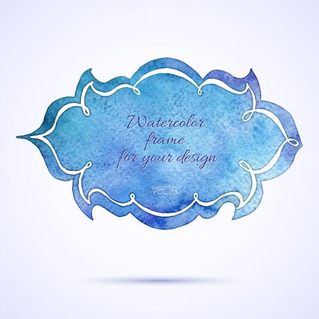 Vintage artistic frames. Watercolor background. Hand drawn background. Islam, Arabic, Indian, ottoman motifs. Vector illustrationのイラスト素材