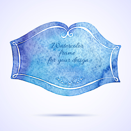 Vintage artistic frame. Watercolor background. Hand drawn background. Vector illustrationのイラスト素材