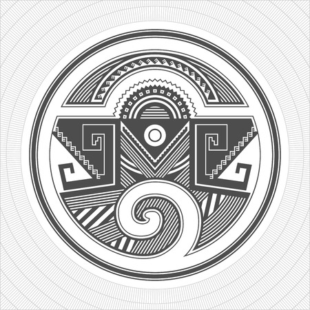 North America Pueblo Indians graphic art. Tattoo and printのイラスト素材