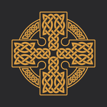 Vector celtic cross. Ethnic ornament. Geometric design. T-shirt printのイラスト素材